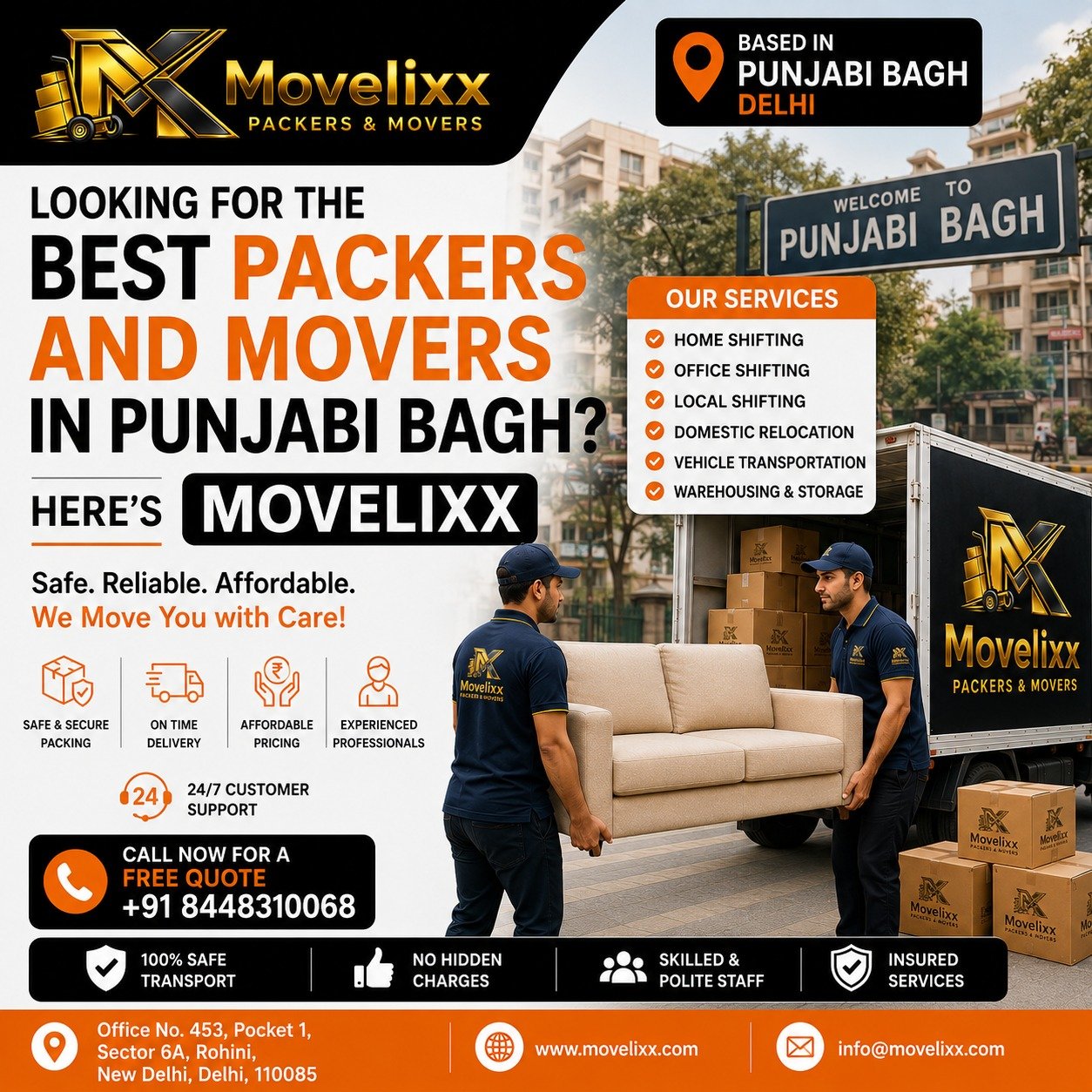 packers and movers in punjabi bagh, Delhi