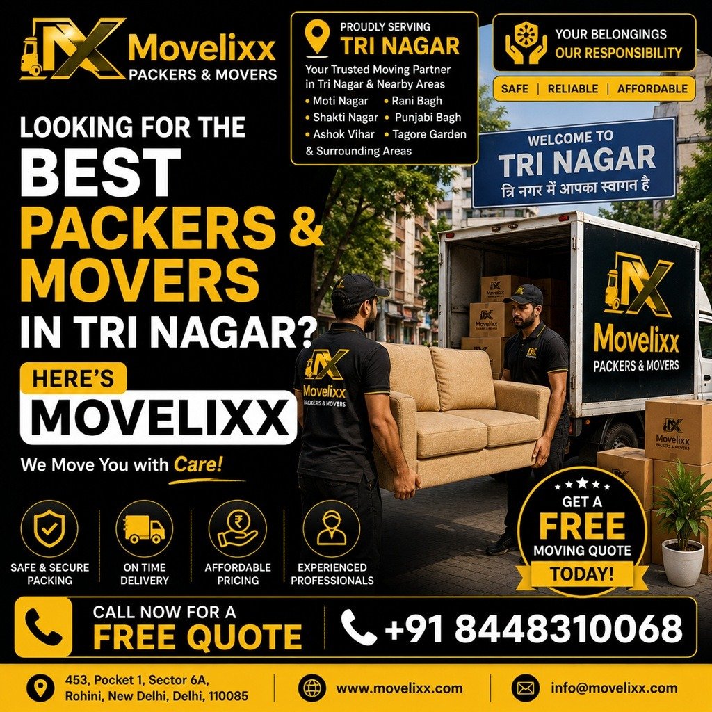 packers and movers in tri nagar, Delhi